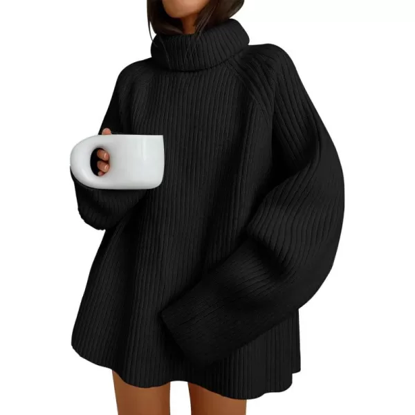 imageANRABESS Womens Turtleneck Long Sleeve Oversized Sweater Casual Loose Fit Ribbed Knit Tunic Pullover TopsBlack