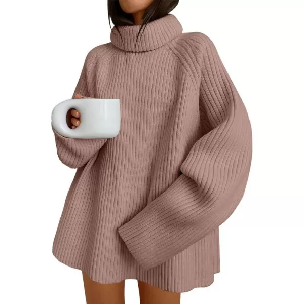 imageANRABESS Womens Turtleneck Long Sleeve Oversized Sweater Casual Loose Fit Ribbed Knit Tunic Pullover TopsRed Khaki