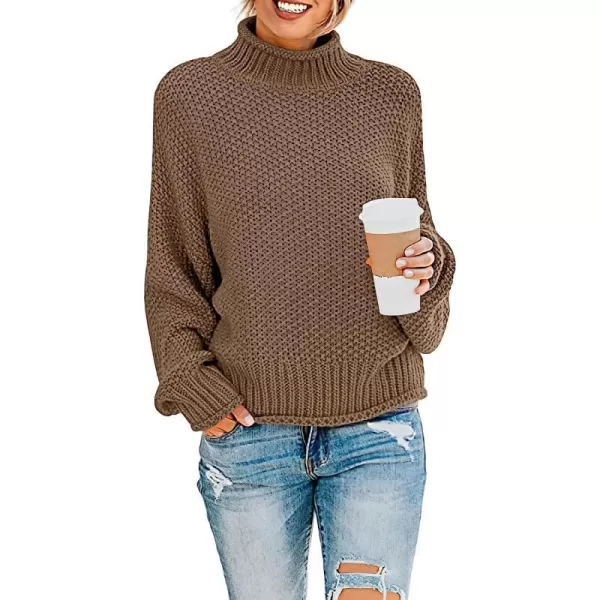 imageANRABESS Womens Turtleneck Oversized Sweaters Batwing Long Sleeve Pullover Loose Chunky Knit TopsBrown