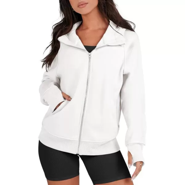 imageANRABESS Womens Zip Up Hoodies Teen Girls Sweatshirt Cute Fall Casual Jacket Y2K Clothing with PocketsWhite