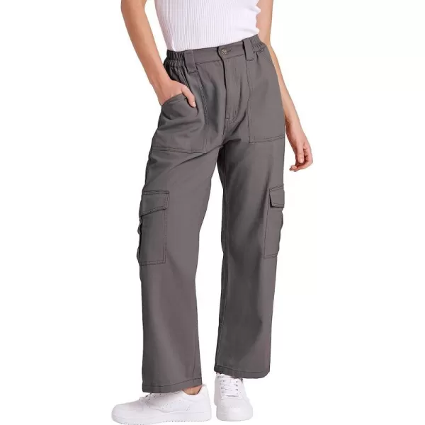 imageANRABESSnbspWomensnbspCargonbspPantsnbspHighnbspWaistednbspBaggynbspMultiplenbspPocketsnbspCasualnbspTrendynbspFashionnbspRelaxednbspFitnbspY2K TrousersDeep Gray