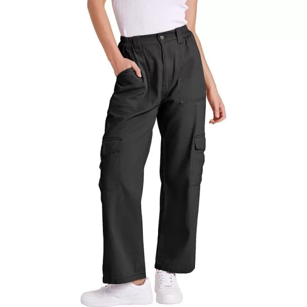 imageANRABESSnbspWomensnbspCargonbspPantsnbspHighnbspWaistednbspBaggynbspMultiplenbspPocketsnbspCasualnbspTrendynbspFashionnbspRelaxednbspFitnbspY2K TrousersBlack