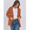 imageANRABESS Women Blazer Cardigan Sweater Chunky Open Front Lady Jacket Coat Fall Outwear Coatigan 2025 Trendy OutfitsCaramel