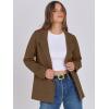 imageANRABESS Women Blazer Cardigan Sweater Chunky Open Front Lady Jacket Coat Fall Outwear Coatigan 2025 Trendy OutfitsCoffee