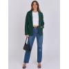 imageANRABESS Women Blazer Cardigan Sweater Chunky Open Front Lady Jacket Coat Fall Outwear Coatigan 2025 Trendy OutfitsDeep Green