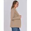 imageANRABESS Women Blazer Cardigan Sweater Chunky Open Front Lady Jacket Coat Fall Outwear Coatigan 2025 Trendy OutfitsKhaki