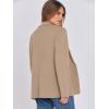 imageANRABESS Women Blazer Cardigan Sweater Chunky Open Front Lady Jacket Coat Fall Outwear Coatigan 2025 Trendy OutfitsKhaki