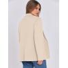 imageANRABESS Women Blazer Cardigan Sweater Chunky Open Front Lady Jacket Coat Fall Outwear Coatigan 2025 Trendy OutfitsLight Apricot