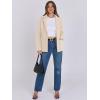 imageANRABESS Women Blazer Cardigan Sweater Chunky Open Front Lady Jacket Coat Fall Outwear Coatigan 2025 Trendy OutfitsLight Apricot