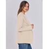 imageANRABESS Women Blazer Cardigan Sweater Chunky Open Front Lady Jacket Coat Fall Outwear Coatigan 2025 Trendy OutfitsLight Apricot