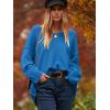 imageANRABESS Womens Oversized Casual Loose Slouchy Scoop V Neck Batwing Long Sleeve Knit 2025 Fall Pullover SweatersAzure