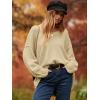 imageANRABESS Womens Oversized Casual Loose Slouchy Scoop V Neck Batwing Long Sleeve Knit 2025 Fall Pullover SweatersBeige