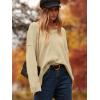 imageANRABESS Womens Oversized Casual Loose Slouchy Scoop V Neck Batwing Long Sleeve Knit 2025 Fall Pullover SweatersBeige