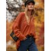 imageANRABESS Womens Oversized Casual Loose Slouchy Scoop V Neck Batwing Long Sleeve Knit 2025 Fall Pullover SweatersBrick
