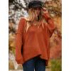 imageANRABESS Womens Oversized Casual Loose Slouchy Scoop V Neck Batwing Long Sleeve Knit 2025 Fall Pullover SweatersBrick