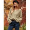 imageANRABESS Womens Oversized Casual Loose Slouchy Scoop V Neck Batwing Long Sleeve Knit 2025 Fall Pullover SweatersBrown