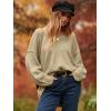 imageANRABESS Womens Oversized Casual Loose Slouchy Scoop V Neck Batwing Long Sleeve Knit 2025 Fall Pullover SweatersBrown
