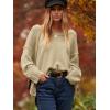 imageANRABESS Womens Oversized Casual Loose Slouchy Scoop V Neck Batwing Long Sleeve Knit 2025 Fall Pullover SweatersBrown
