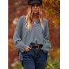imageANRABESS Womens Oversized Casual Loose Slouchy Scoop V Neck Batwing Long Sleeve Knit 2025 Fall Pullover SweatersGray