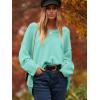 imageANRABESS Womens Oversized Casual Loose Slouchy Scoop V Neck Batwing Long Sleeve Knit 2025 Fall Pullover SweatersLight Blue