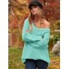 imageANRABESS Womens Oversized Casual Loose Slouchy Scoop V Neck Batwing Long Sleeve Knit 2025 Fall Pullover SweatersLight Blue