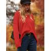 imageANRABESS Womens Oversized Casual Loose Slouchy Scoop V Neck Batwing Long Sleeve Knit 2025 Fall Pullover SweatersRed