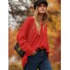 imageANRABESS Womens Oversized Casual Loose Slouchy Scoop V Neck Batwing Long Sleeve Knit 2025 Fall Pullover SweatersRed