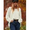 imageANRABESS Womens Oversized Casual Loose Slouchy Scoop V Neck Batwing Long Sleeve Knit 2025 Fall Pullover SweatersWhite