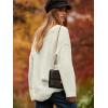 imageANRABESS Womens Oversized Casual Loose Slouchy Scoop V Neck Batwing Long Sleeve Knit 2025 Fall Pullover SweatersWhite