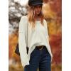 imageANRABESS Womens Oversized Casual Loose Slouchy Scoop V Neck Batwing Long Sleeve Knit 2025 Fall Pullover SweatersWhite