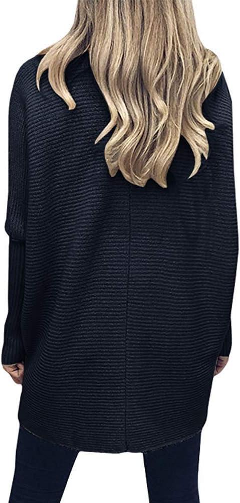imageANRABESS Womens Oversized Turtleneck Batwing Long Sleeve Casual Cozy Baggy Knit Pullover Tunic Sweater 2024 Fall OutfitsBlack
