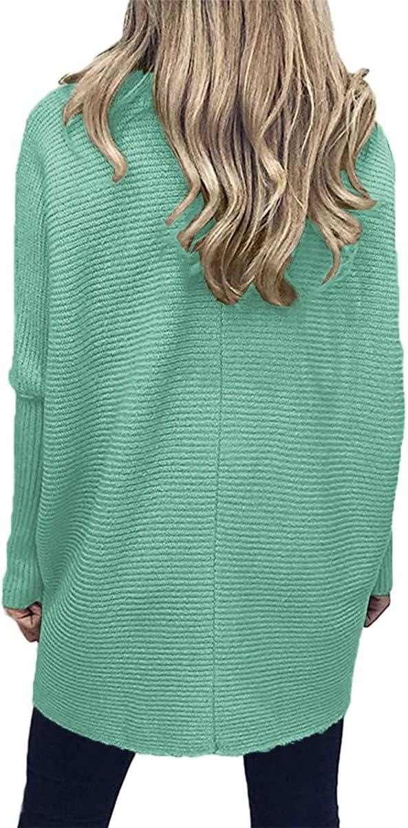 imageANRABESS Womens Oversized Turtleneck Batwing Long Sleeve Casual Cozy Baggy Knit Pullover Tunic Sweater 2024 Fall OutfitsLake