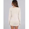 imageANRABESS Women 2 Piece Outfits Long Sleeve Sweater Top Mini Skirt Sets 2025 Fall Spring Lounge Travel Beach Clothing SetsBeige