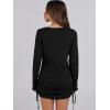 imageANRABESS Women 2 Piece Outfits Long Sleeve Sweater Top Mini Skirt Sets 2025 Fall Spring Lounge Travel Beach Clothing SetsBlack