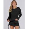 imageANRABESS Women 2 Piece Outfits Long Sleeve Sweater Top Mini Skirt Sets 2025 Fall Spring Lounge Travel Beach Clothing SetsBlack