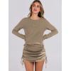 imageANRABESS Women 2 Piece Outfits Long Sleeve Sweater Top Mini Skirt Sets 2025 Fall Spring Lounge Travel Beach Clothing SetsCoffee