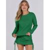 imageANRABESS Women 2 Piece Outfits Long Sleeve Sweater Top Mini Skirt Sets 2025 Fall Spring Lounge Travel Beach Clothing SetsGreen