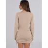 imageANRABESS Women 2 Piece Outfits Long Sleeve Sweater Top Mini Skirt Sets 2025 Fall Spring Lounge Travel Beach Clothing SetsKhaki