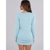 imageANRABESS Women 2 Piece Outfits Long Sleeve Sweater Top Mini Skirt Sets 2025 Fall Spring Lounge Travel Beach Clothing SetsLight Blue