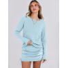 imageANRABESS Women 2 Piece Outfits Long Sleeve Sweater Top Mini Skirt Sets 2025 Fall Spring Lounge Travel Beach Clothing SetsLight Blue