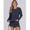 imageANRABESS Women 2 Piece Outfits Long Sleeve Sweater Top Mini Skirt Sets 2025 Fall Spring Lounge Travel Beach Clothing SetsNavy Blue
