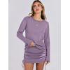 imageANRABESS Women 2 Piece Outfits Long Sleeve Sweater Top Mini Skirt Sets 2025 Fall Spring Lounge Travel Beach Clothing SetsPurple