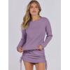 imageANRABESS Women 2 Piece Outfits Long Sleeve Sweater Top Mini Skirt Sets 2025 Fall Spring Lounge Travel Beach Clothing SetsPurple