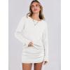 imageANRABESS Women 2 Piece Outfits Long Sleeve Sweater Top Mini Skirt Sets 2025 Fall Spring Lounge Travel Beach Clothing SetsWhite