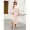 imageANRABESS Women 2 Piece Outfits Striped Sweater Skirt Sets 2025 Fall Casual Long Sleeve Pullover Top Lounge Travel Midi DressBeige