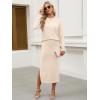 imageANRABESS Women 2 Piece Outfits Striped Sweater Skirt Sets 2025 Fall Casual Long Sleeve Pullover Top Lounge Travel Midi DressBeige