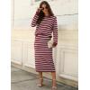 imageANRABESS Women 2 Piece Outfits Striped Sweater Skirt Sets 2025 Fall Casual Long Sleeve Pullover Top Lounge Travel Midi DressRed White