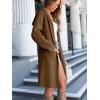 imageANRABESS Women Cardigan Open Front Oversized Casual Knit Hoodie Sweater Coatigan Lady Coat 2025 Fall Trendy OuterwearBrown