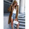 imageANRABESS Women Cardigan Open Front Oversized Casual Knit Hoodie Sweater Coatigan Lady Coat 2025 Fall Trendy OuterwearBrown