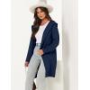 imageANRABESS Women Cardigan Open Front Oversized Casual Knit Hoodie Sweater Coatigan Lady Coat 2025 Fall Trendy OuterwearDeep Blue